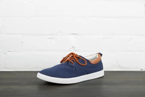 Stylish navy blue sneakers