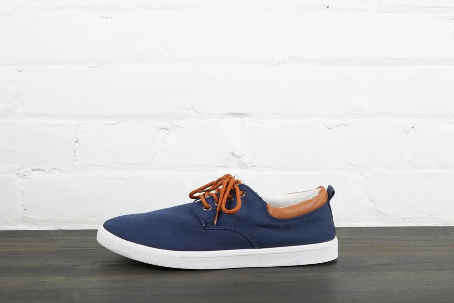 Stylish navy blue sneakers